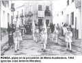 Icon of RONDA, pajes en procesión de Maria Auxiliadora, 1954